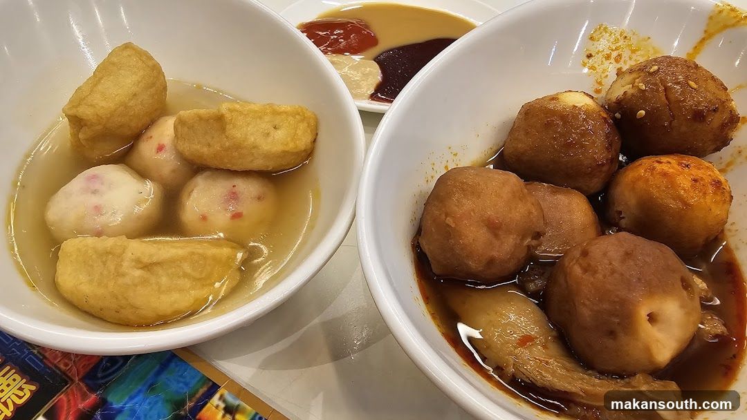 Food Bowl with Dumplings and Meatballs