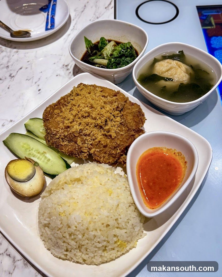 Meal Plate with Fried Rice and Side Dishes
