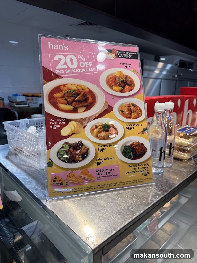Han's Restaurant Menu Display