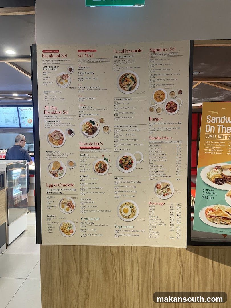Breakfast & Meal Menu Board