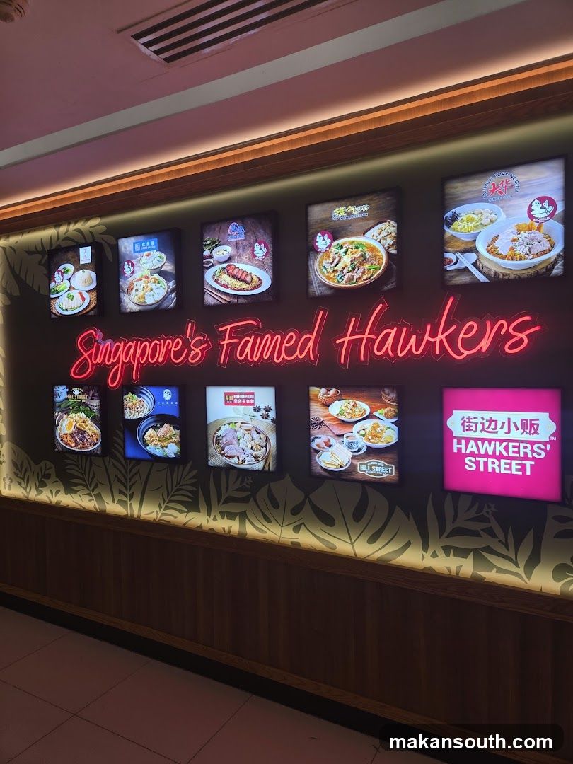 Singapore's Famed Hawkers Wall Display