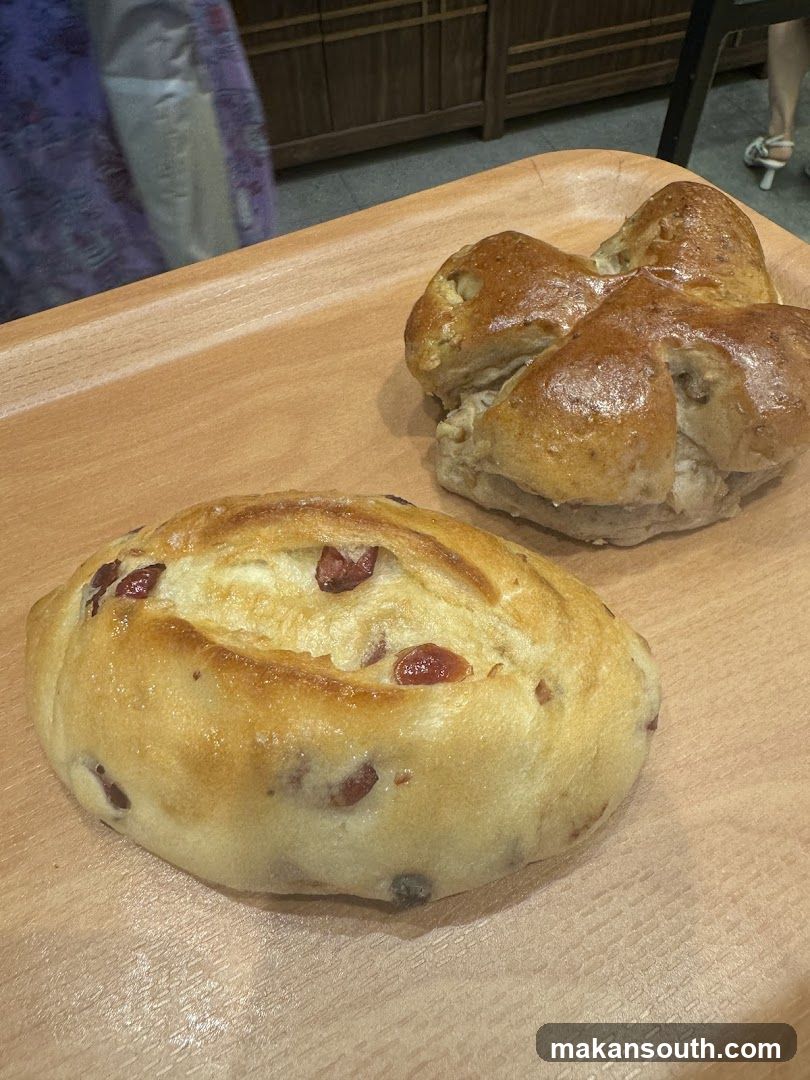Baked Goods on Wooden Tray