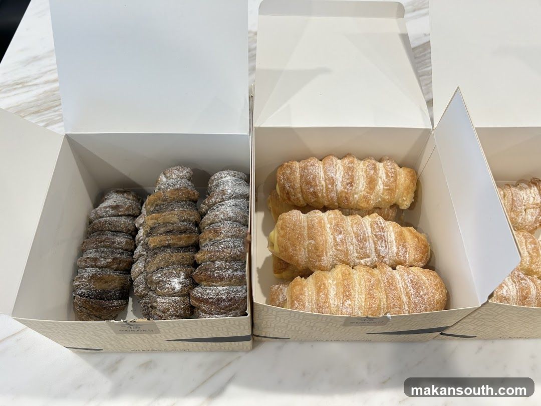 Pastry Boxes on Marble Counter