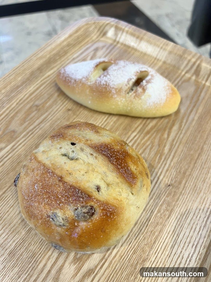 Baked Goods on Wooden Tray