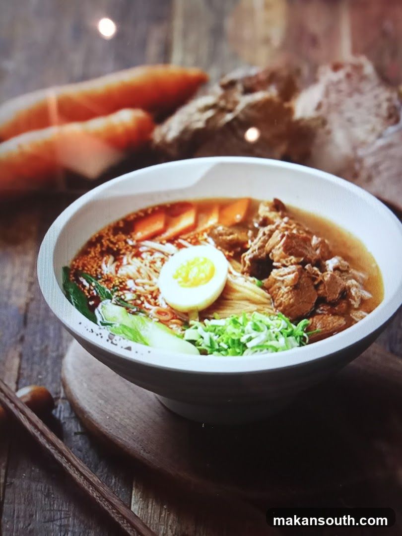 Bowl of Ramen with Meat and Vegetables