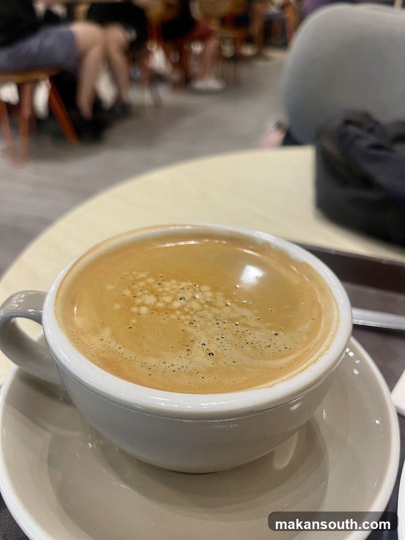 Coffee in a cup at cafe