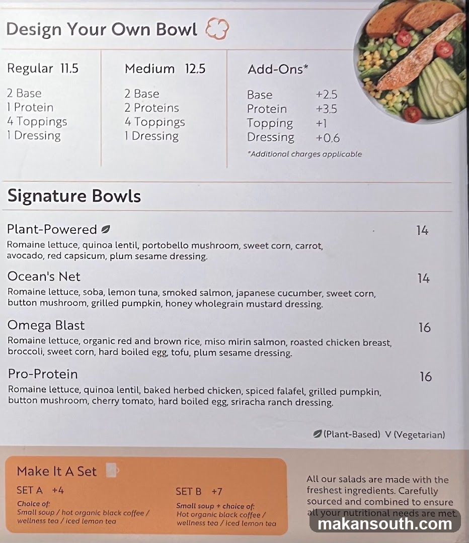Design Your Own Bowl Menu