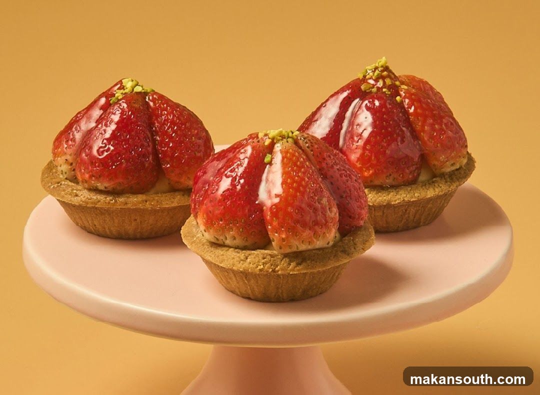 Strawberry Tarts on a Stand