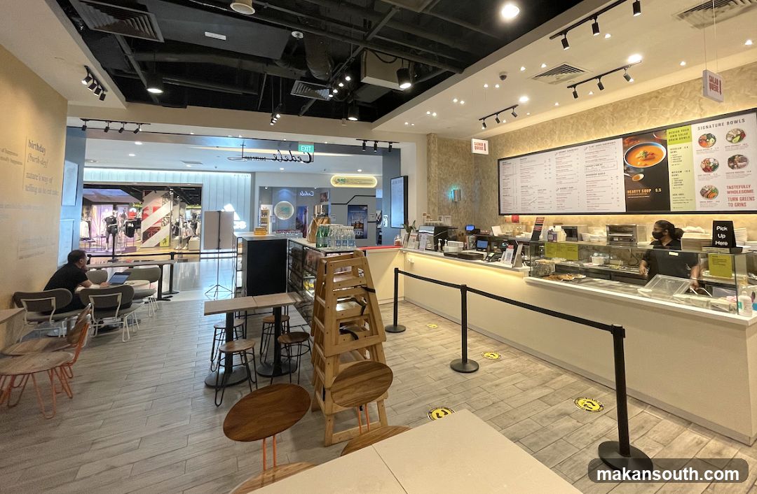 Interior of a food court or cafe area