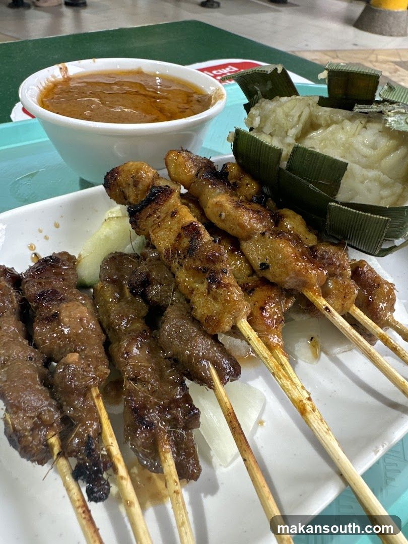 Grilled Skewers with Rice and Sauce