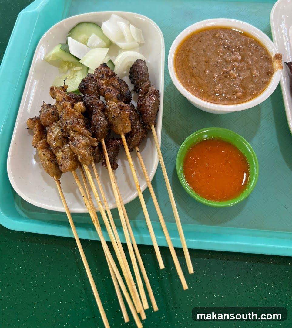 Satay Skewers with Sauces and Salad