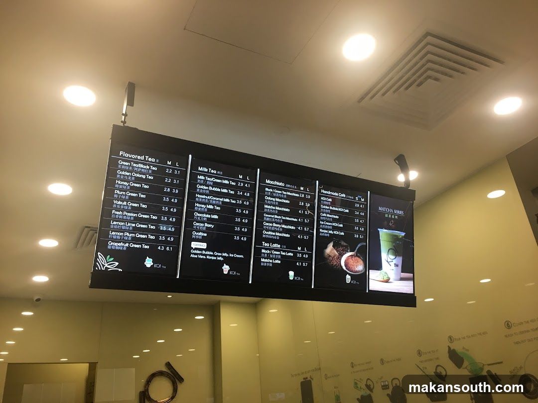 Boba Tea Menu Board