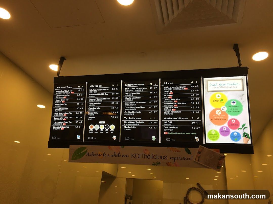 Koi Thelicious Menu Board