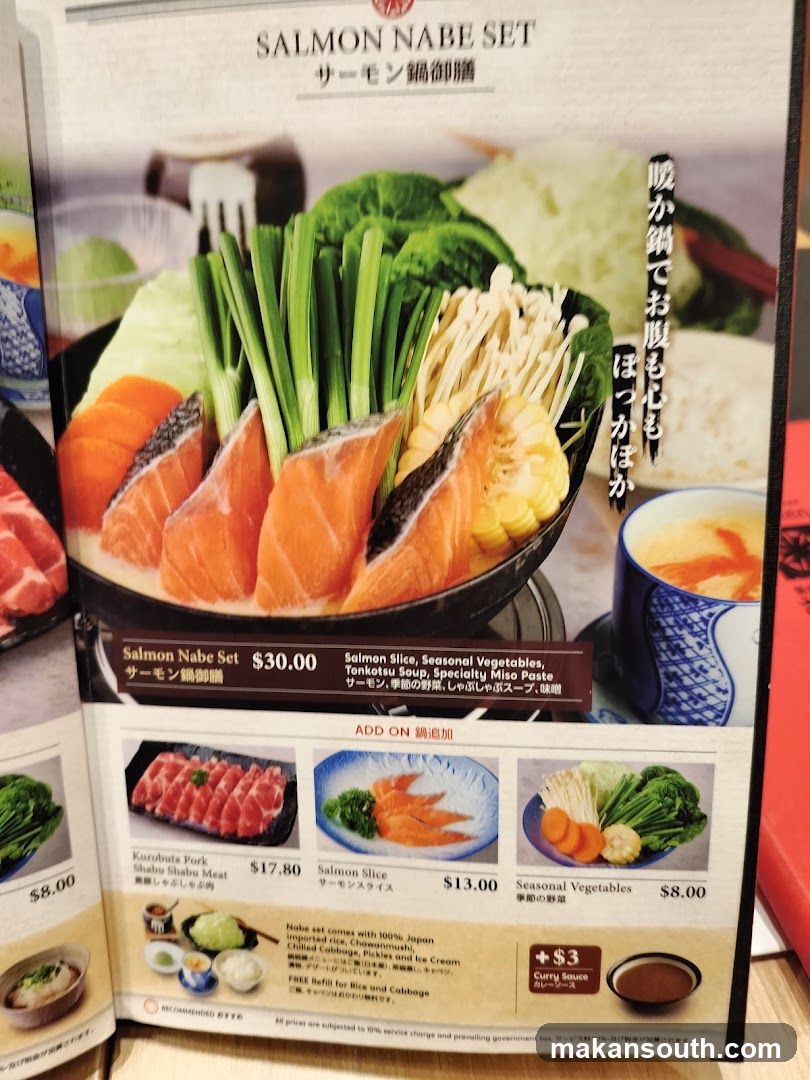 Salmon Nabe Set Menu
