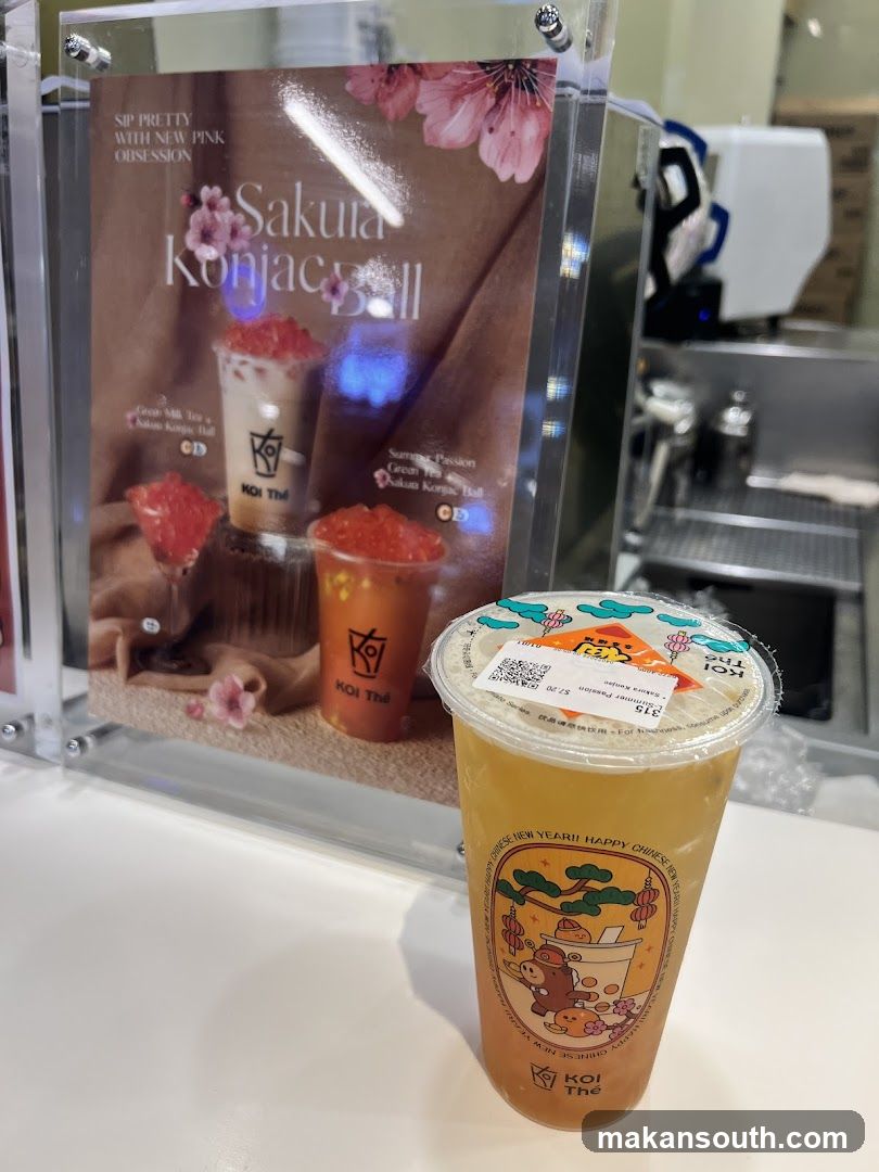 Sakura Konjac Ball Drink Display