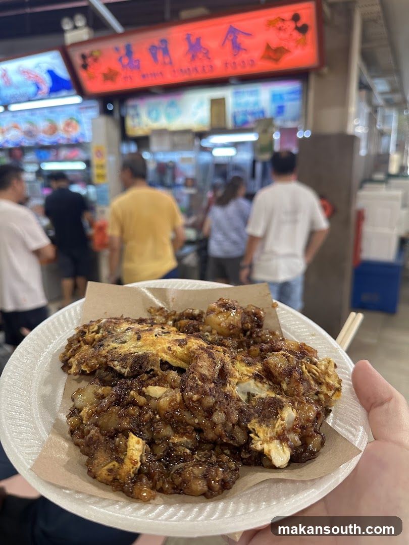 Food Plate in Market Setting