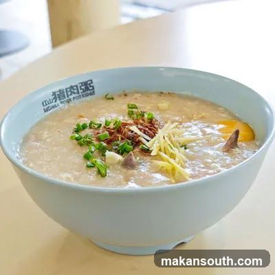 Congee Bowl with Egg and Toppings