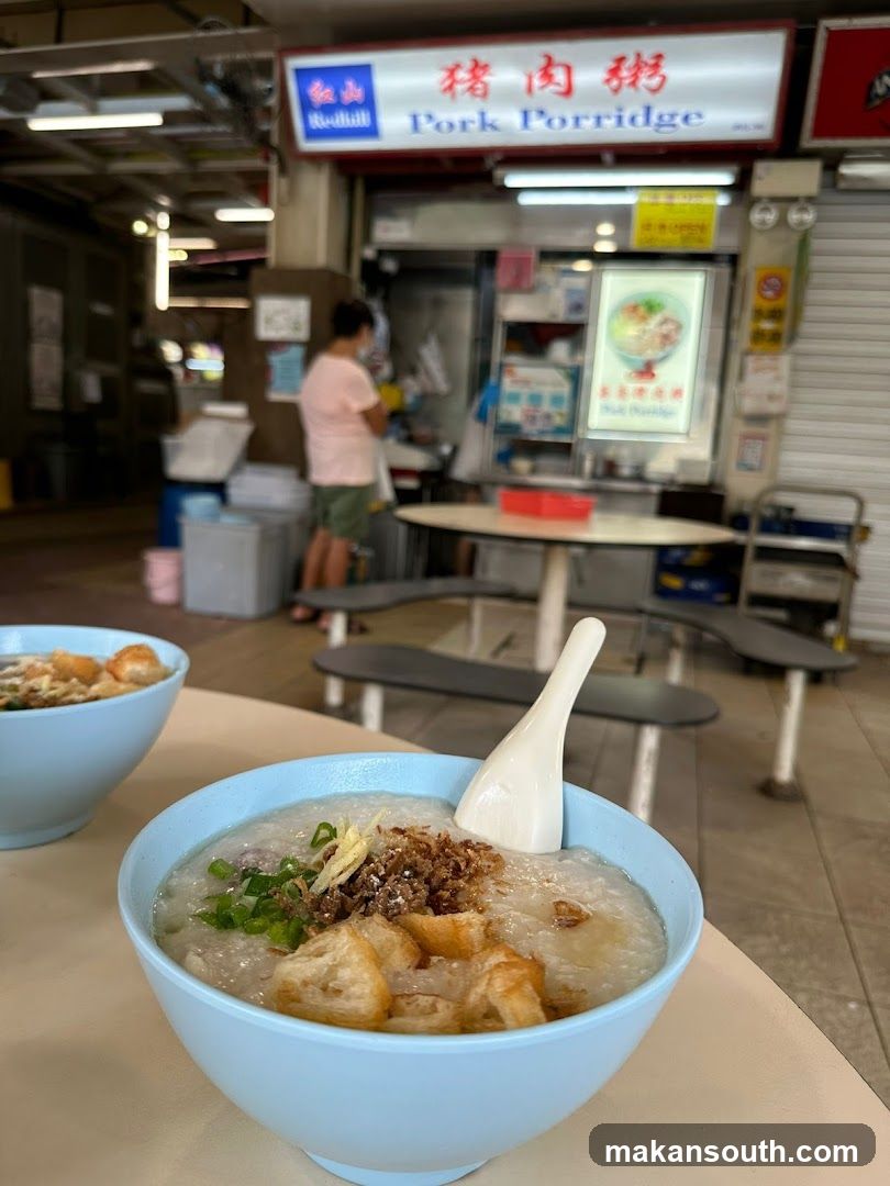 Pork Porridge Bowl at Food Stall