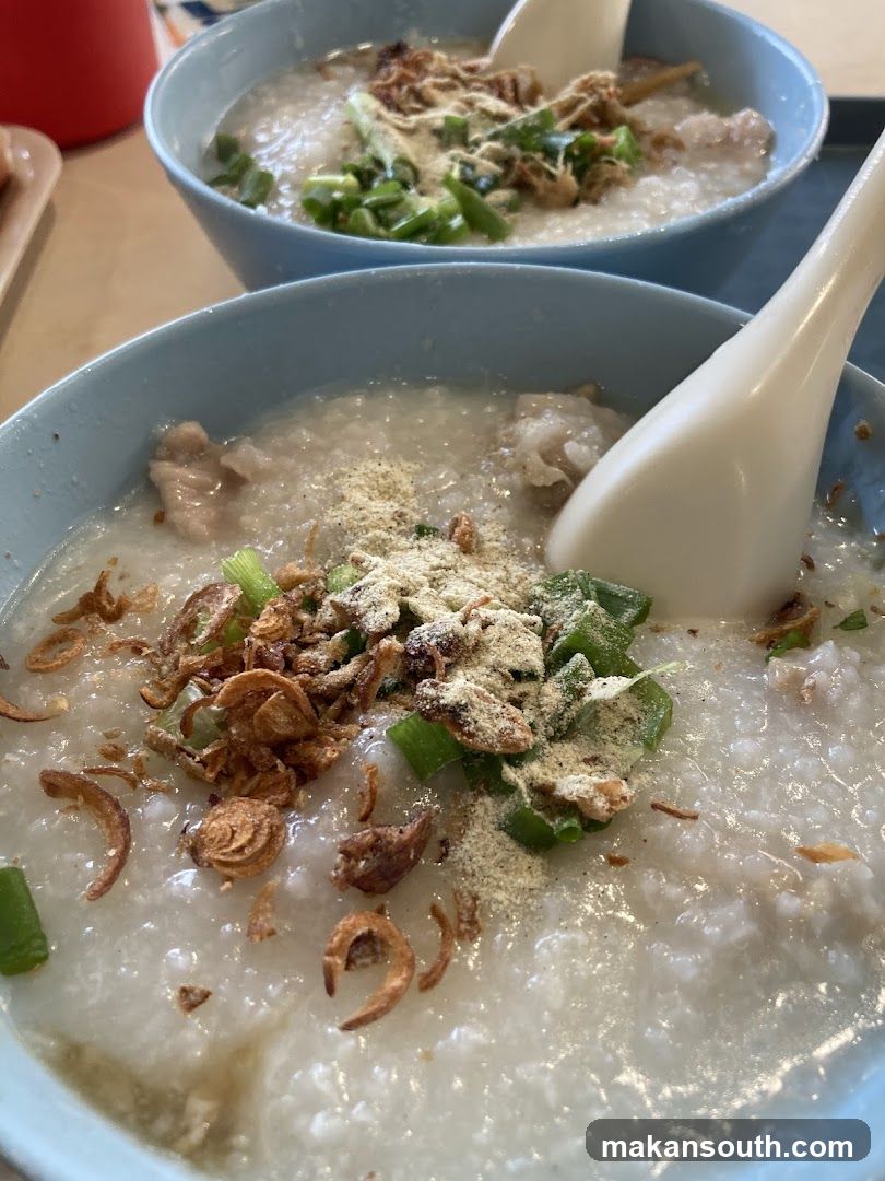Congee with toppings