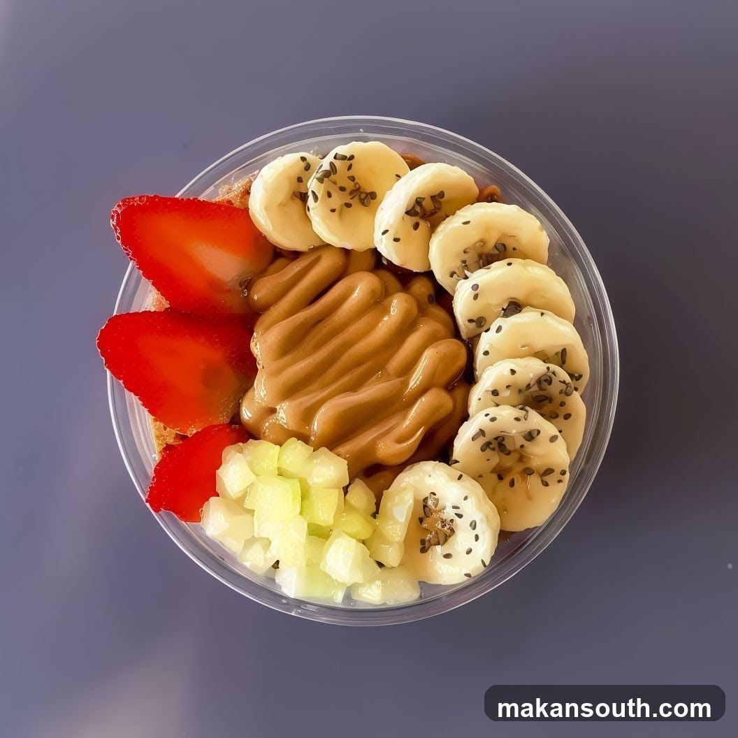 Acai Bowl with Strawberries, Bananas, and Cucumber