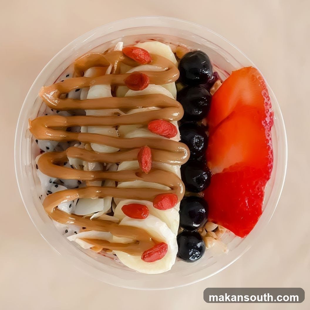 Fruit Bowl with Drizzle and Goji Berries