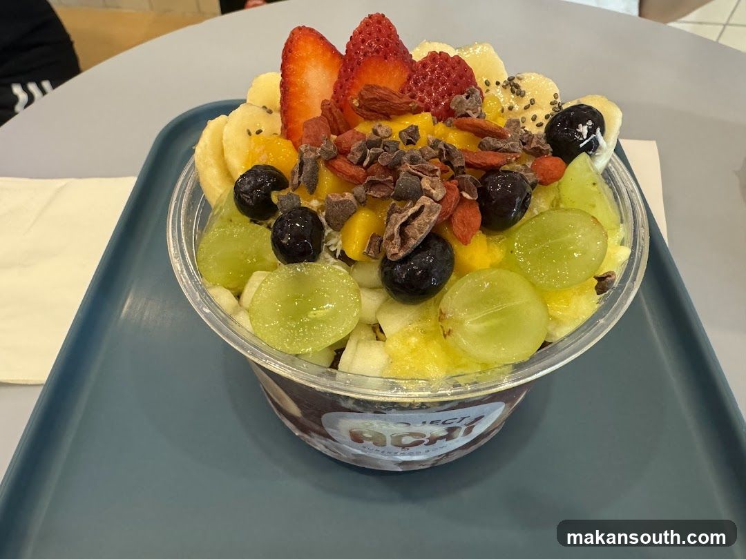 Fruit Bowl with Yogurt and Toppings