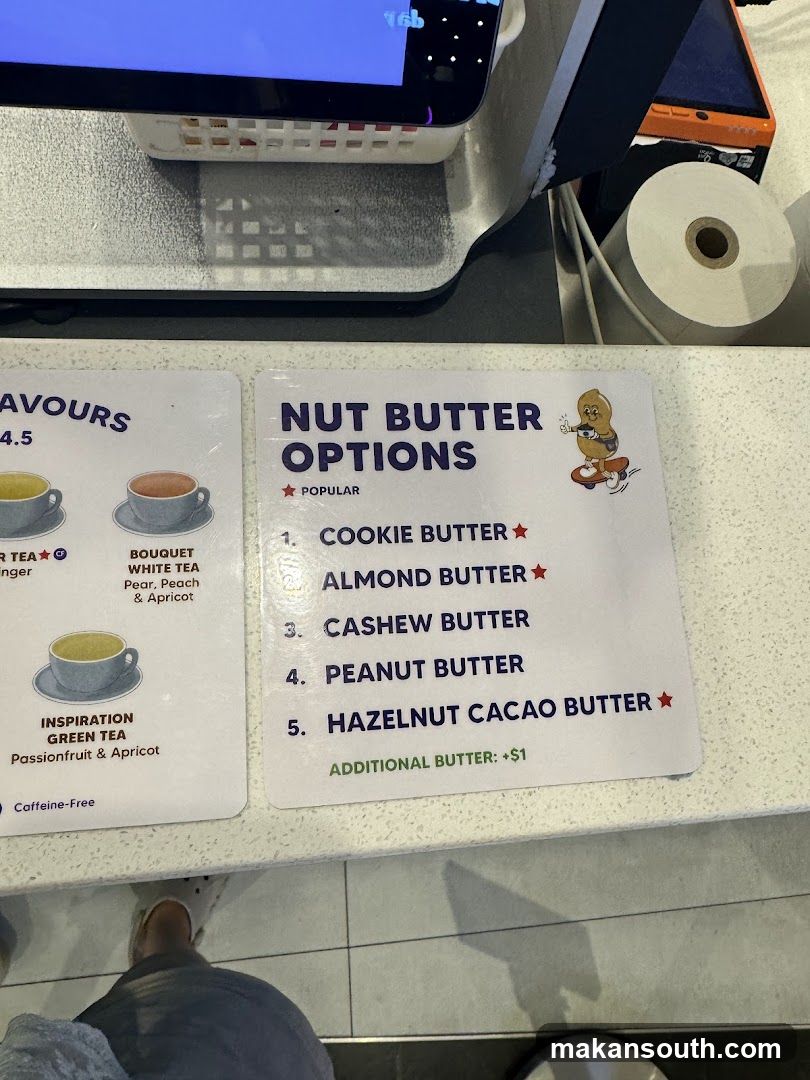 Nut Butter Options Sign