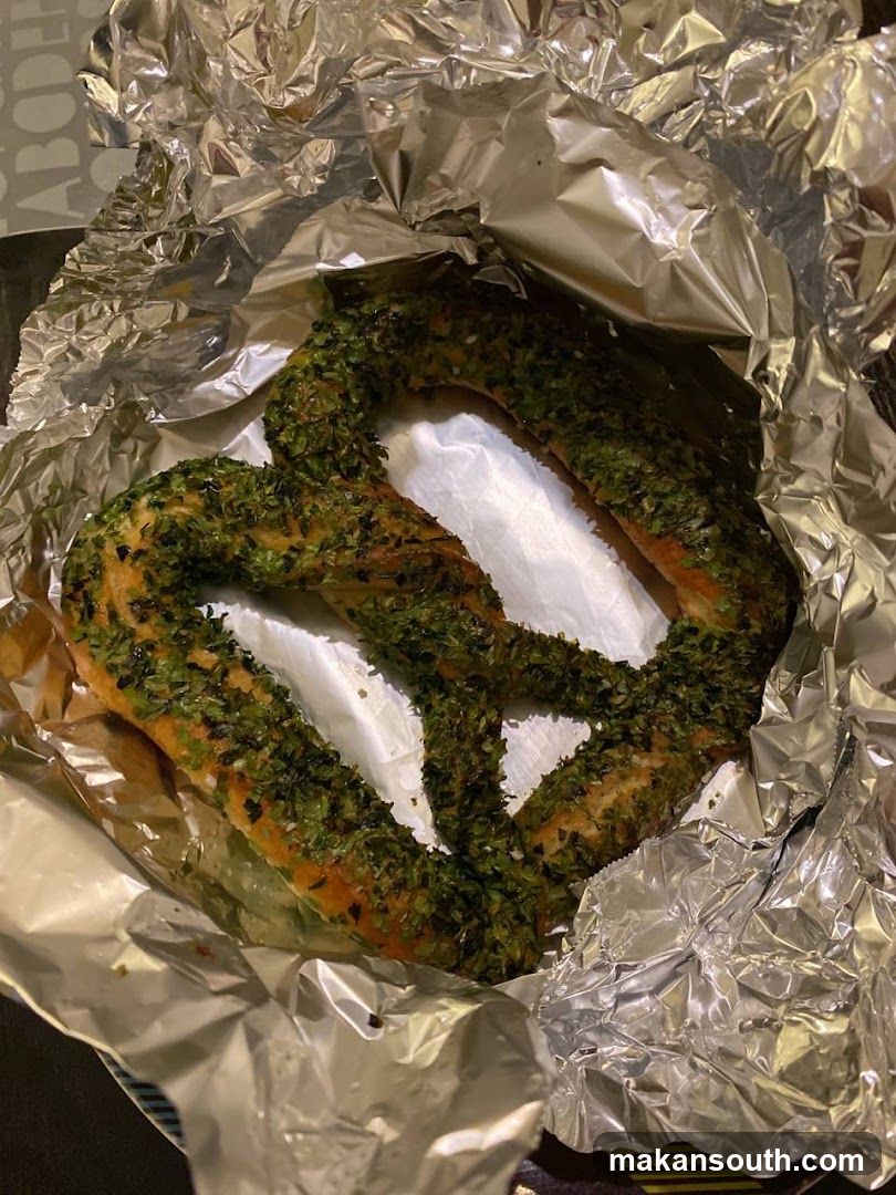 Baked Pretzel in Foil