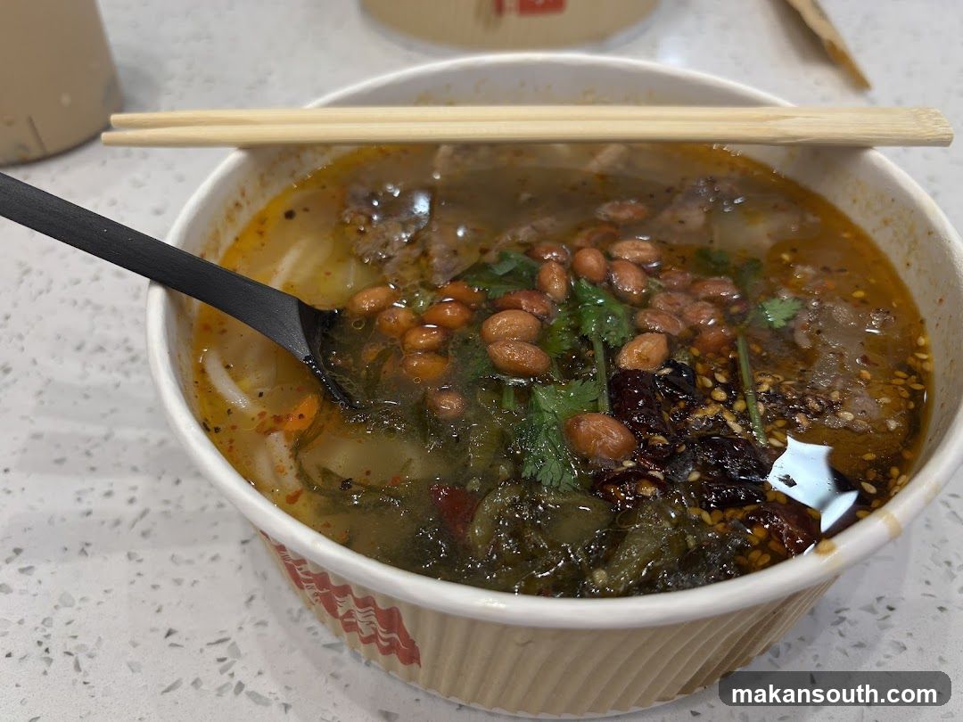 Spicy Noodle Bowl with Peanuts and Cilantro