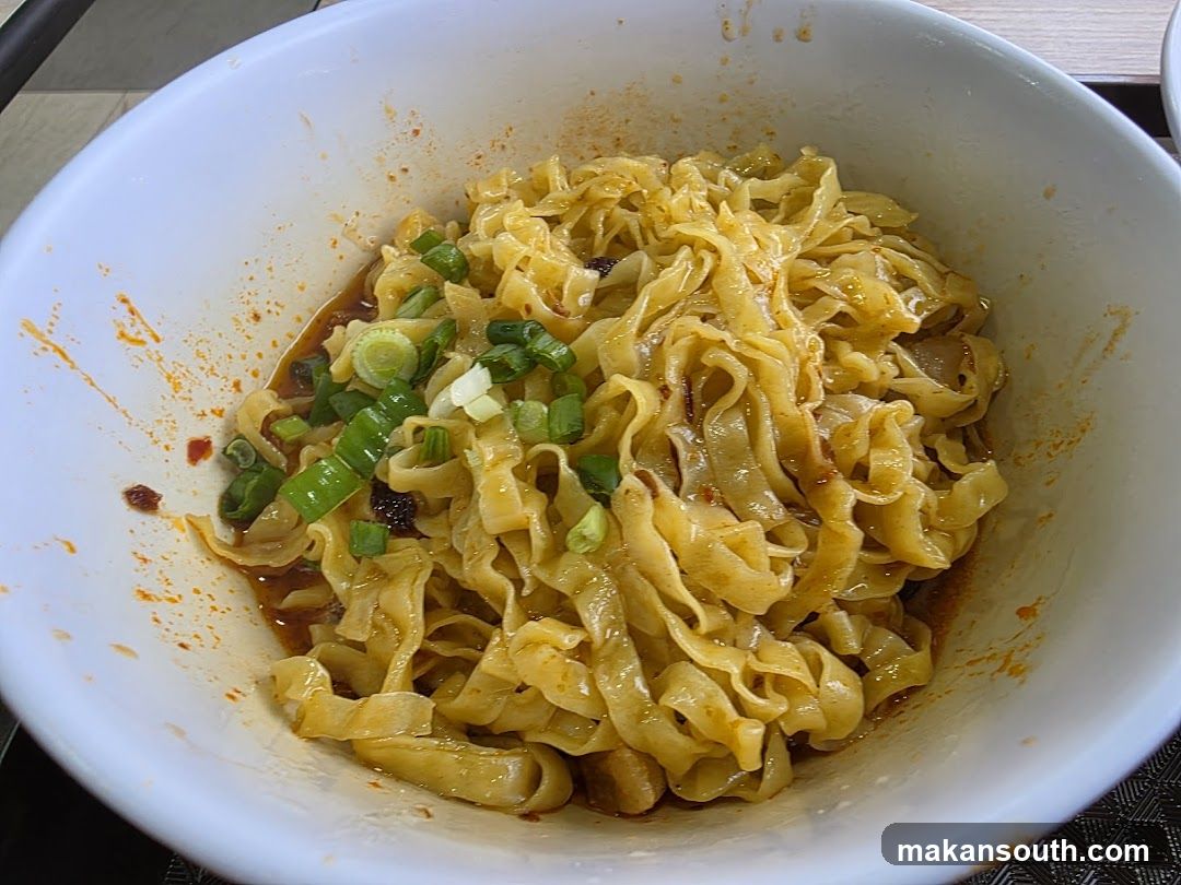 Bowl of Noodles with Green Onions