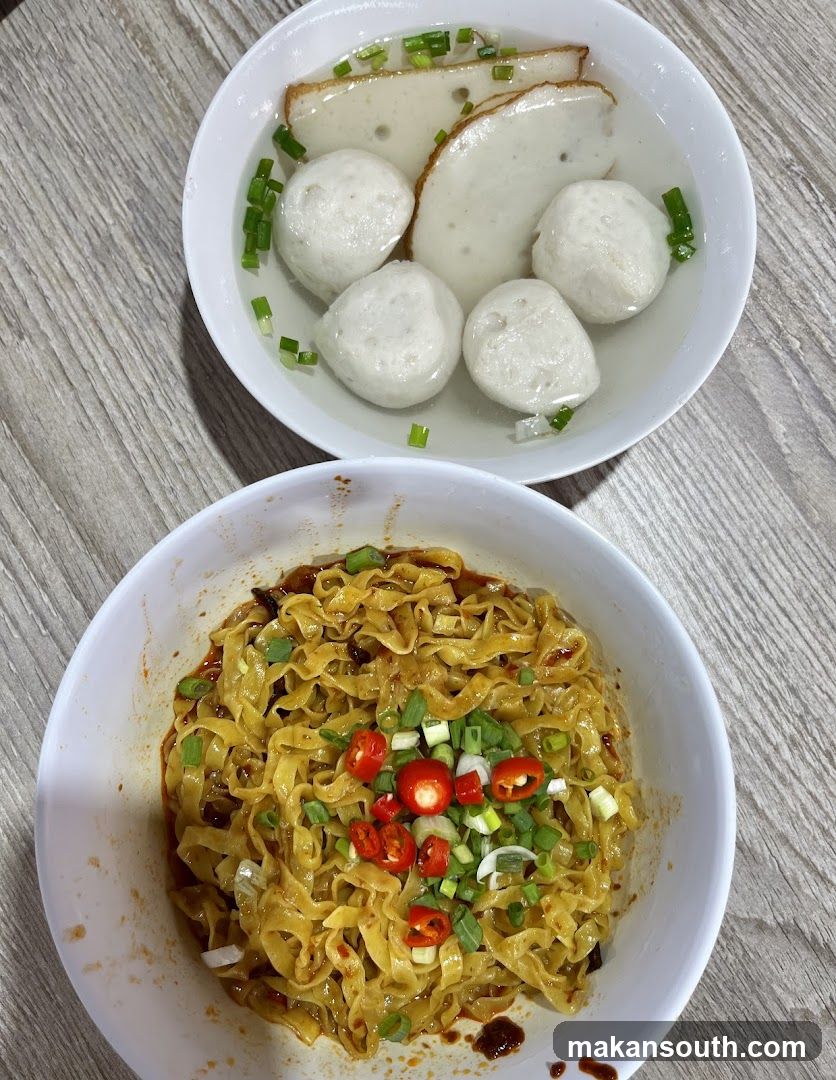 Noodle and Fish Ball Soup