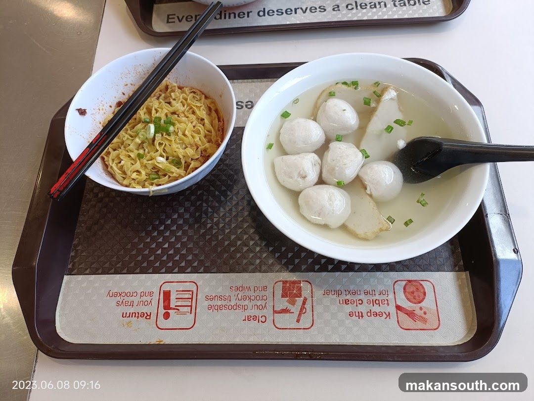 Noodle and Fish Ball Soup Meal
