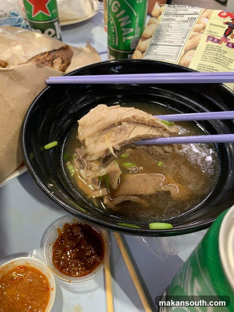 Dish with Chicken and Broth