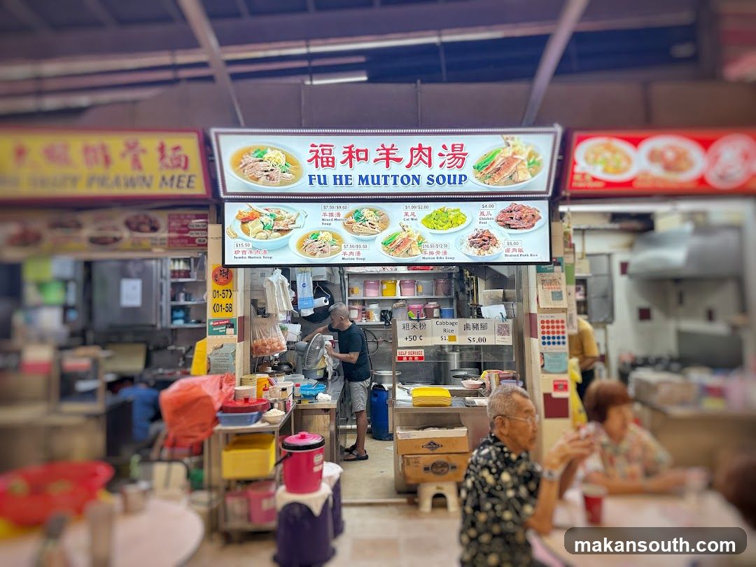 Food Stall Interior Scene