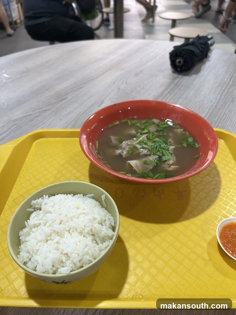 Lunch Tray with Soup and Rice