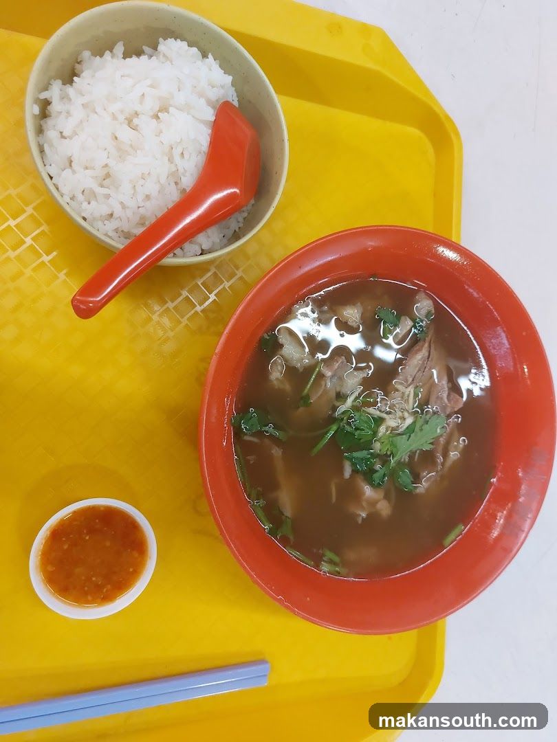 Lunch Tray with Soup and Rice