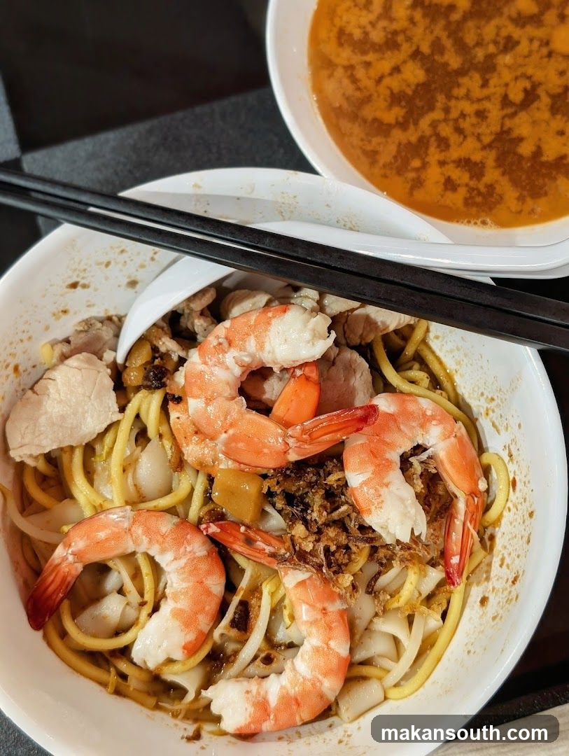 Shrimp Noodle Dish with Soup