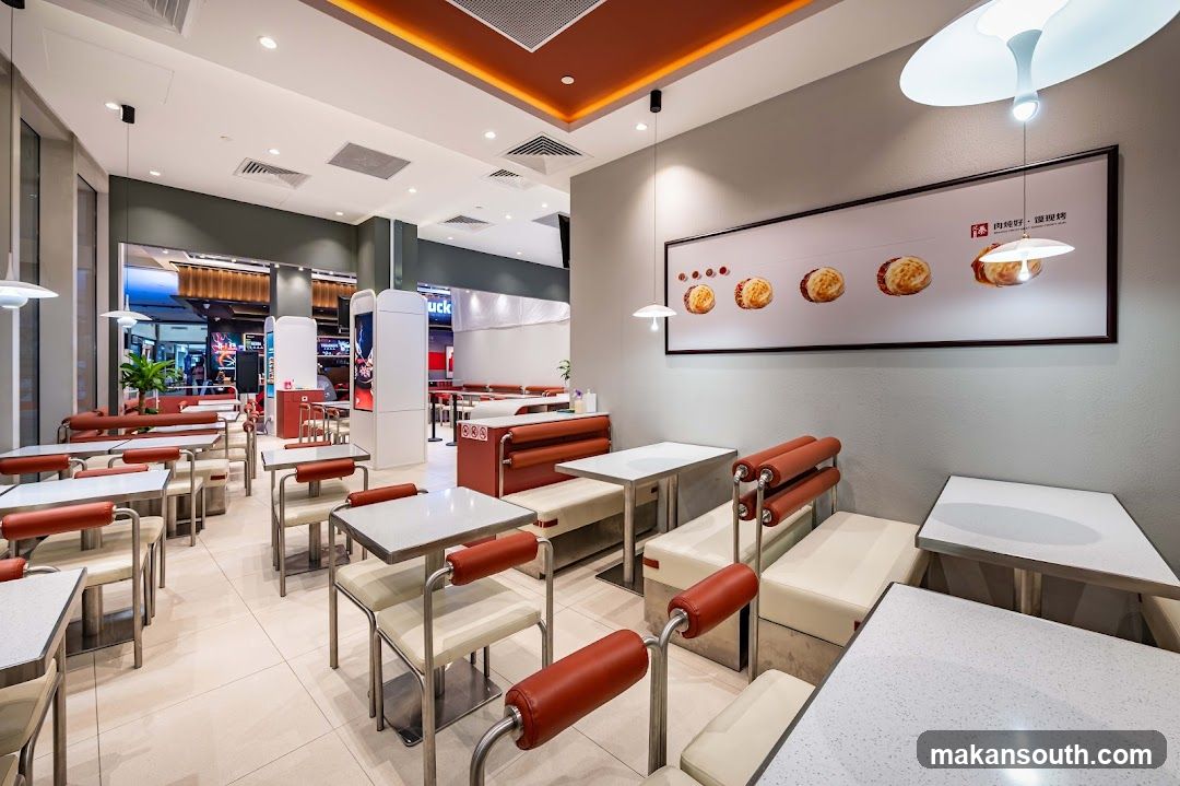 Restaurant Interior with Seating and Wall Art