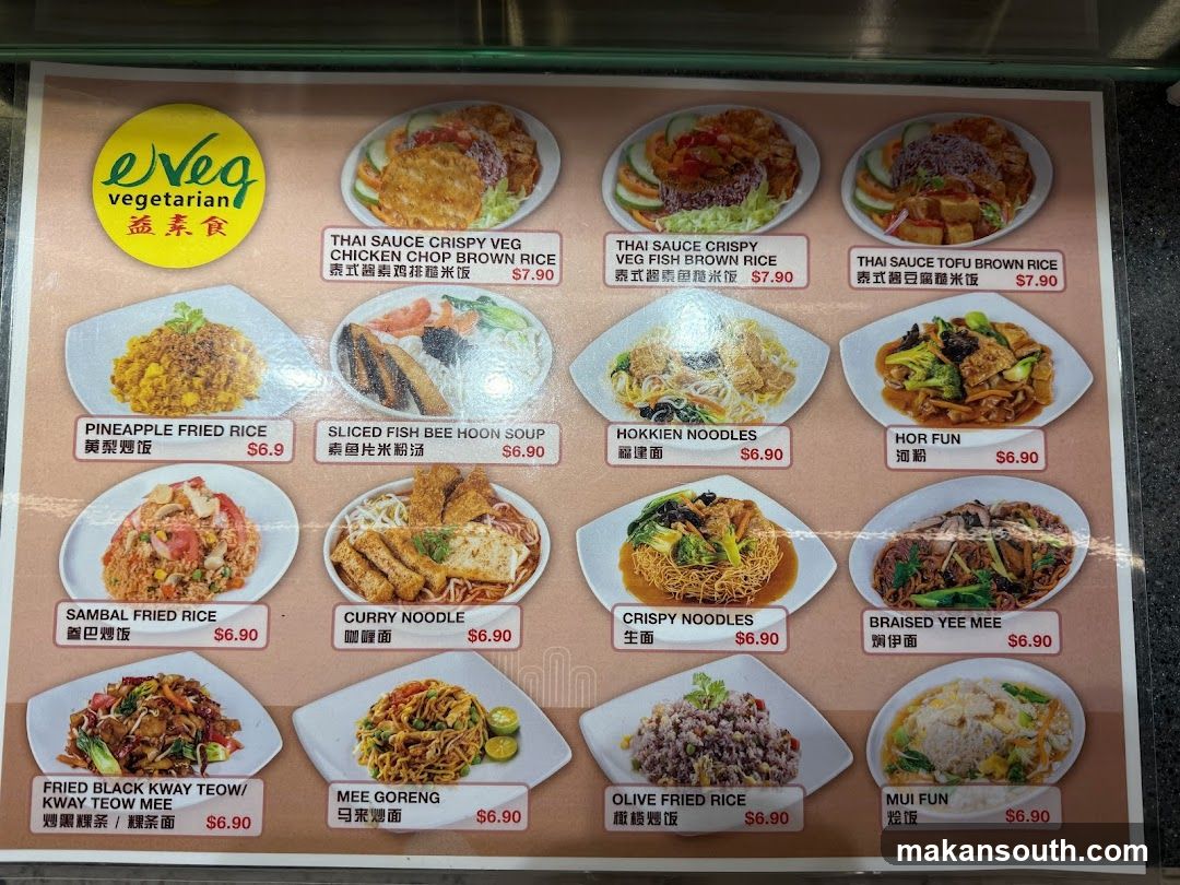 Veg Vegetarian Menu Board