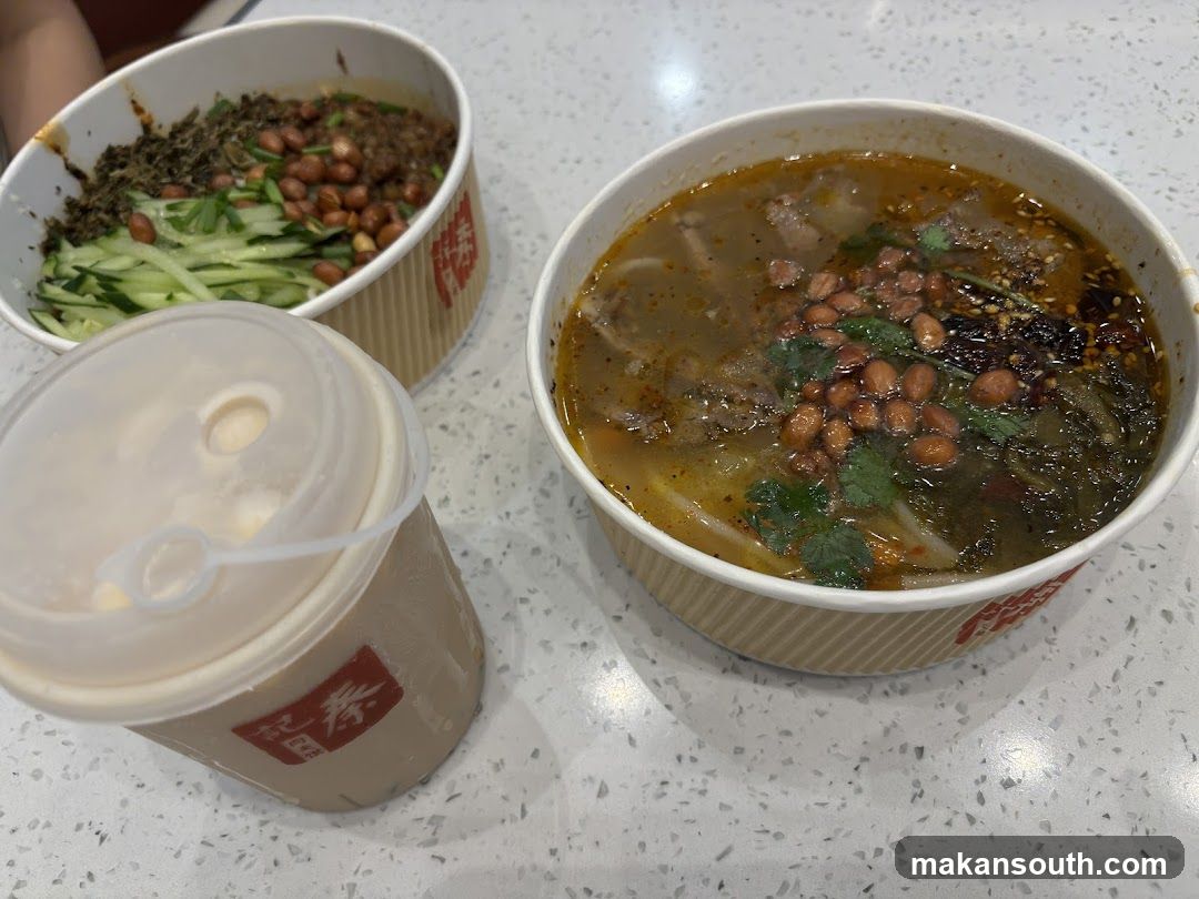 Food items on table