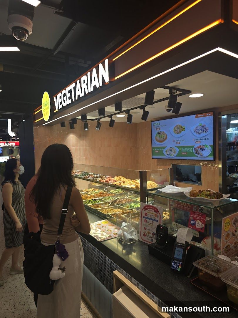 Vegetarian Food Stall Interior