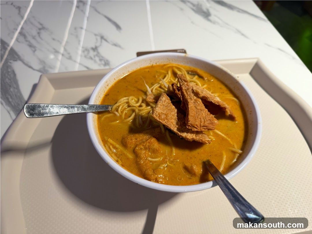 Bowl of Curry Noodles with Fried Dough