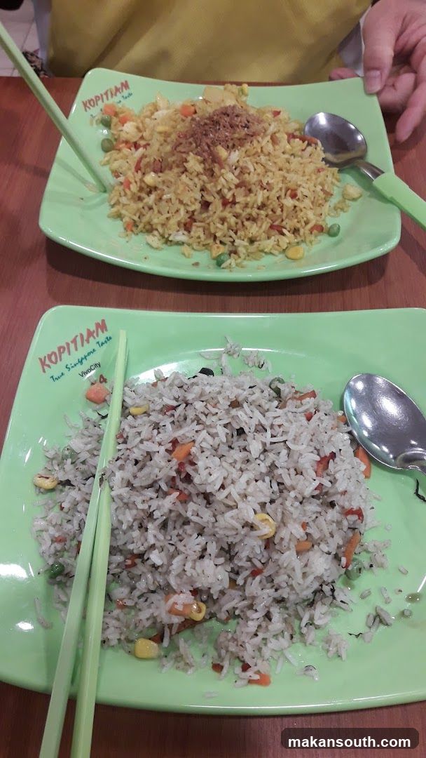 Fried Rice Dishes on Green Plates