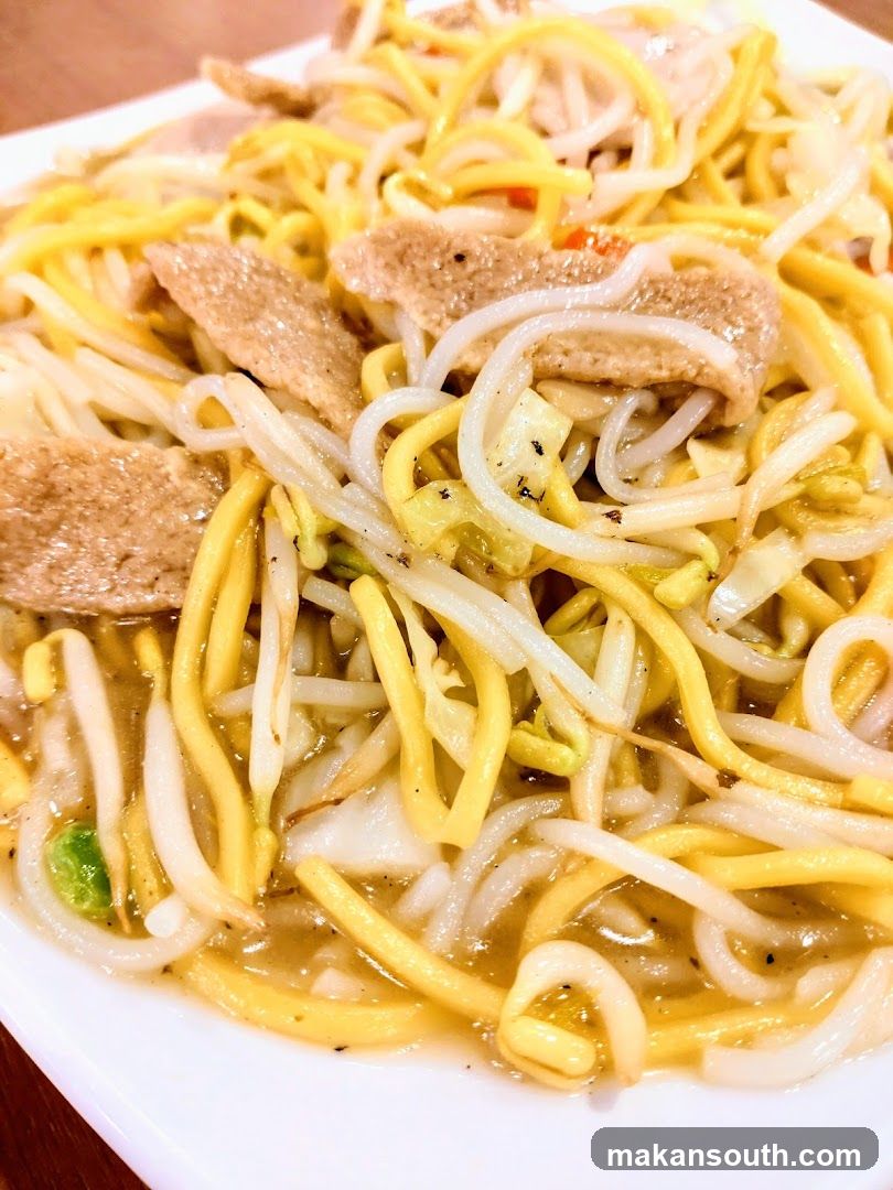 Stir-fried Noodles with Meat and Bean Sprouts
