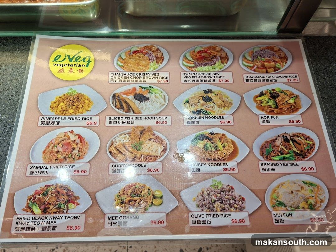 Vegetarian Menu Board