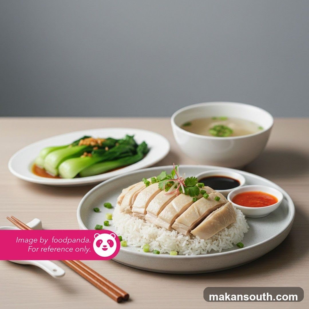 Hainanese Chicken Rice with Side Dishes