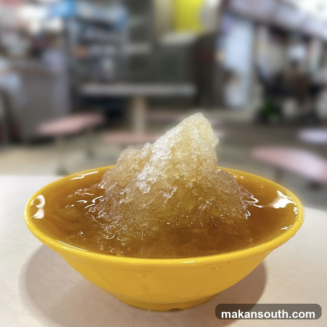 Bowl of shaved ice dessert