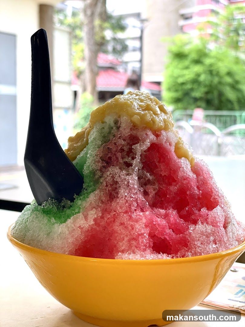 Colored Shaved Ice with Syrup