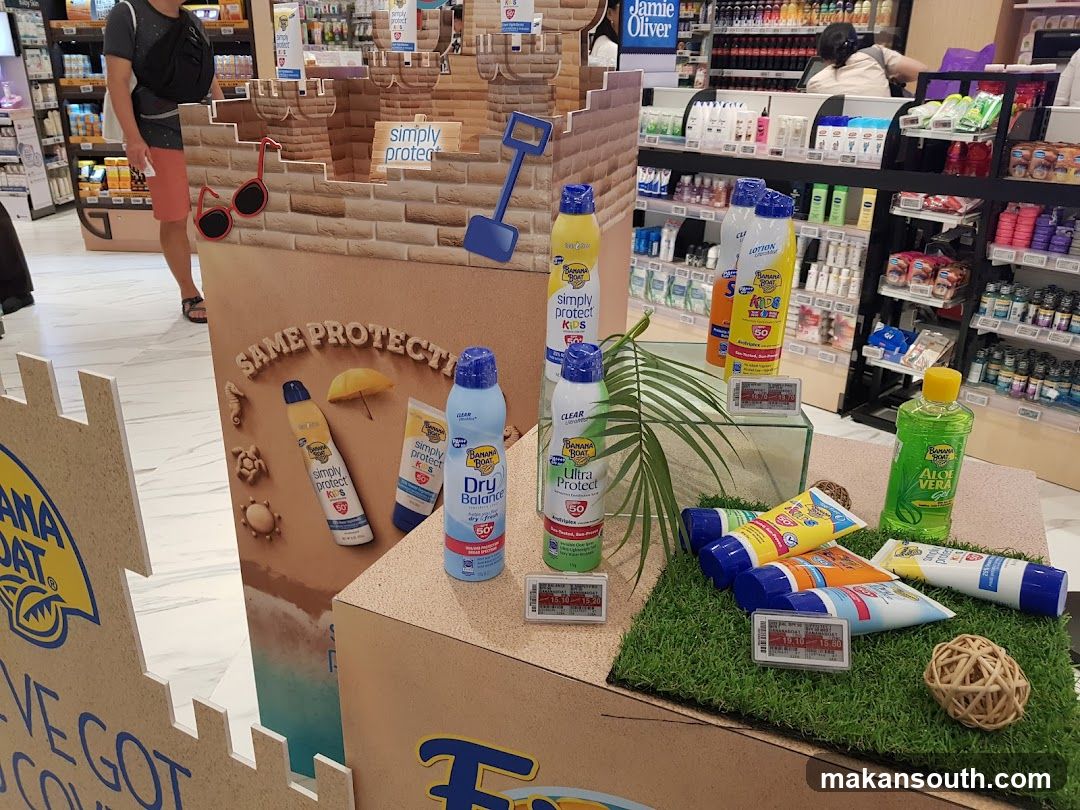 Sunscreen Product Display in Store
