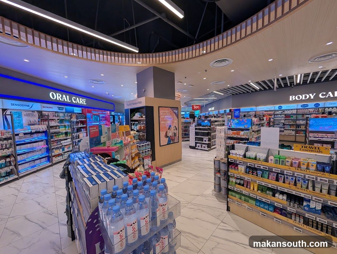 Interior of a pharmacy or health store